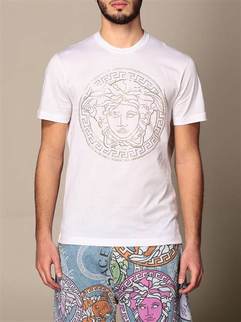 versace bianco shirt|versace t shirt price.